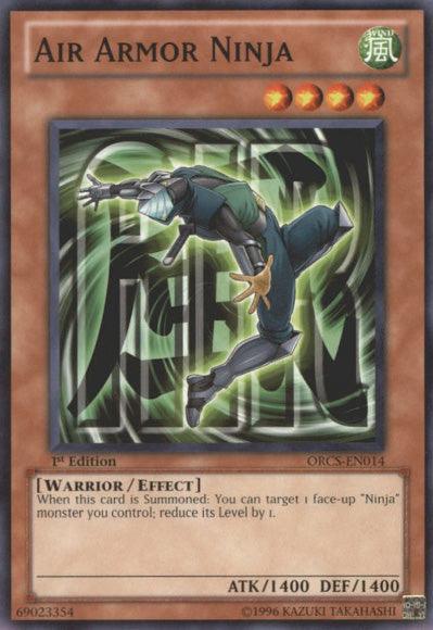 1st Edition, Common, Effect Monster, Order of Chaos, Unlimited, Warrior, Wind Air Armor Ninja [ORCS-EN014] Common - Trading Card World