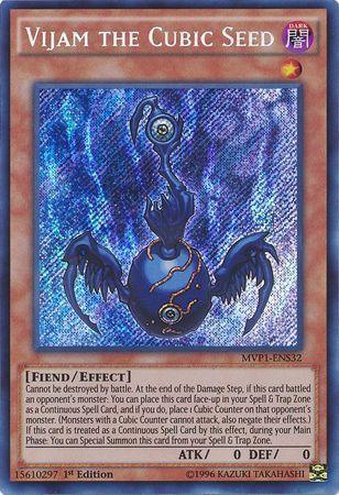 1st Edition, Dark, Effect Monster, Fiend, Secret Rare, The Dark Side of Dimensions Movie Pack: Secret Edition Vijam the Cubic Seed [MVP1-ENS32] Secret Rare - Trading Card World