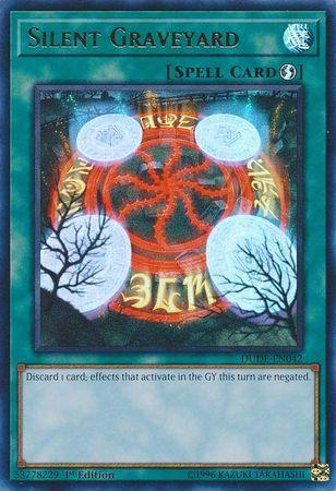 1st Edition, Duel Devastator, Quick Play Spell, Spell, Ultra Rare Silent Graveyard [DUDE-EN042] Ultra Rare - Trading Card World
