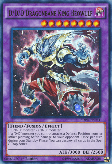 1st Edition, Dark, Fiend, Fusion/Effect Monster, Structure Deck: Pendulum Domination, Ultra Rare D/D/D Dragonbane King Beowulf [SDPD-EN041] Ultra Rare - Trading Card World