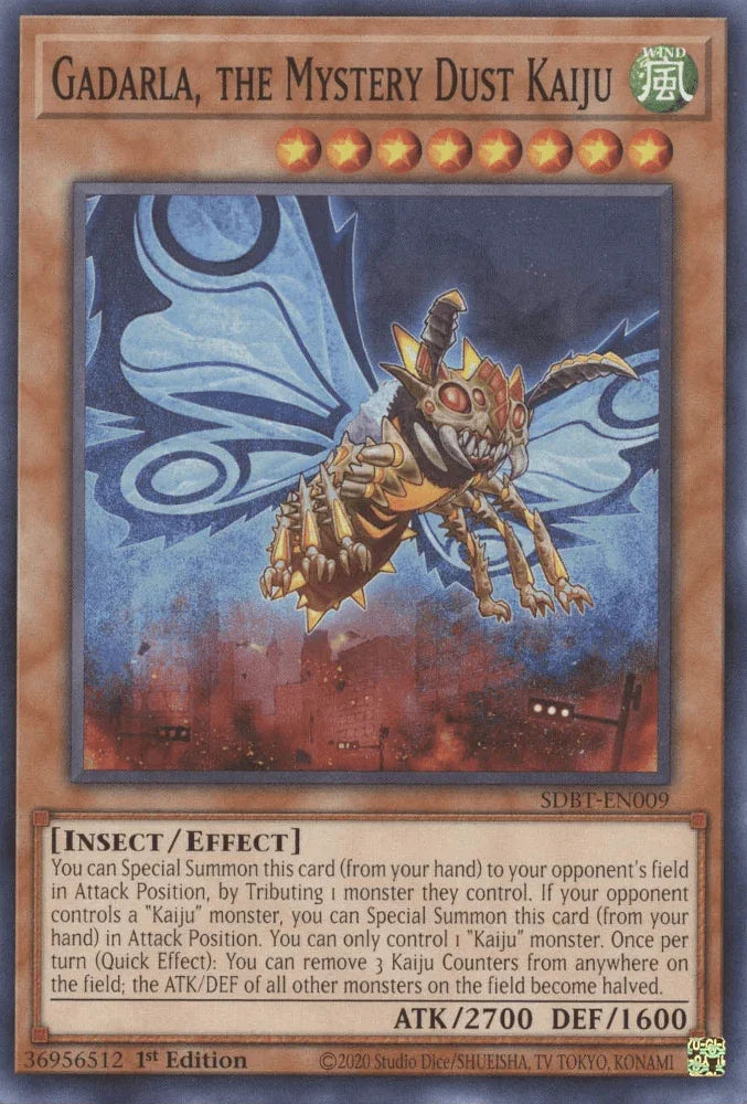 1st Edition, Common, Effect Monster, Insect, Structure Deck: Beware of Traptrix, Wind Gadarla, the Mystery Dust Kaiju [SDBT-EN009] Common - Trading Card World