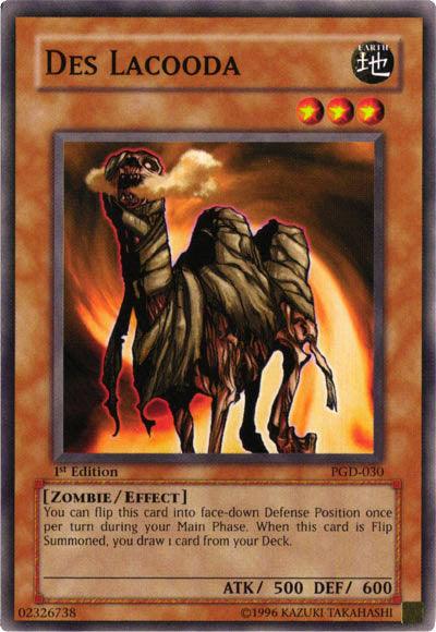 1st Edition, Common, Earth, Effect Monster, Pharaonic Guardian, Unlimited, Zombie Des Lacooda [PGD-030] Common - Trading Card World