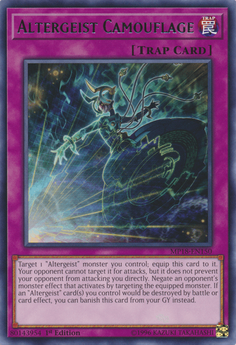1st Edition, 2018 Mega-Tins Mega Pack, Normal Trap, Rare, Trap Altergeist Camouflage [MP18-EN150] Rare - Trading Card World