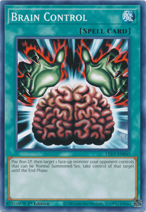 1st Edition, Common, Legendary Duelists: Rage of Ra, Normal Spell, Spell, Unlimited Brain Control [LED7-EN042] Common - Trading Card World