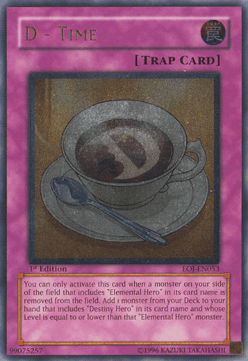 1st Edition, Enemy of Justice, Normal Trap, Trap, Ultimate Rare, Unlimited D - Time [EOJ-EN053] Ultimate Rare - Trading Card World