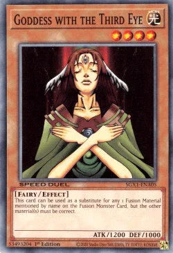 1st Edition, Common, Effect Monster, Fairy, Light, Speed Duel GX: Duel Academy Box Goddess with the Third Eye [SGX1-ENA05] Common - Trading Card World