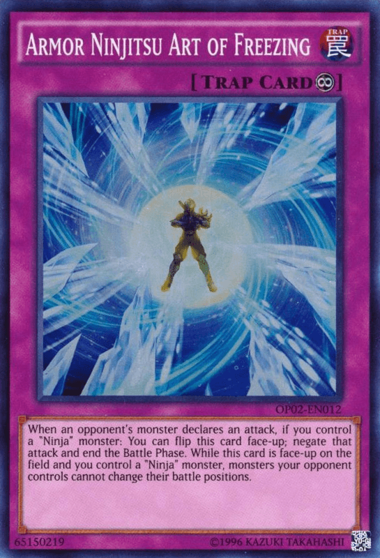 Continuous Trap, OTS Tournament Pack 2, Super Rare, Trap, Unlimited Armor Ninjitsu Art of Freezing [OP02-EN012] Super Rare - Trading Card World