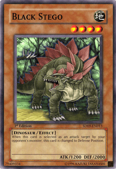 1st Edition, Common, Dinosaur, Earth, Effect Monster, Structure Deck: Dinosaur's Rage Black Stego [SD09-EN013] Common - Trading Card World