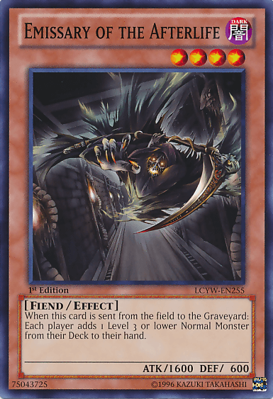 1st Edition, Common, Dark, Effect Monster, Fiend, Legendary Collection 3: Yugi's World, Unlimited Emissary of the Afterlife [LCYW-EN255] Common - Trading Card World