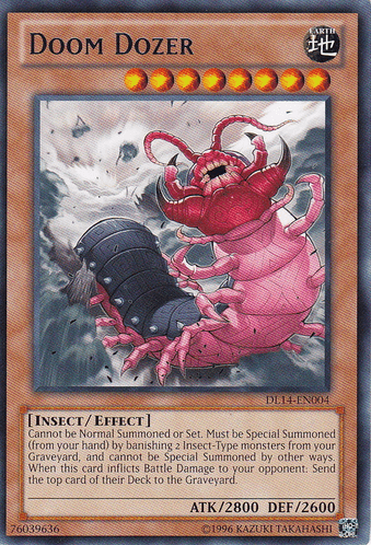 Duelist League Promo, Earth, Effect Monster, Insect, Rare, Unlimited Doom Dozer (Blue) [DL14-EN004] Rare - Trading Card World