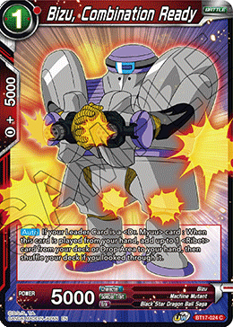 Battle, Bizu, Black Star Dragon Ball Saga, BT17-024, Common, Machine Mutant, Normal, Parallel Foil, Red, Ultimate Squad Bizu, Combination Ready (BT17-024) [Ultimate Squad] - Trading Card World