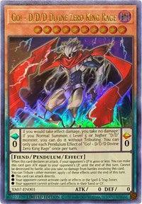 ARC-V Promo Cards, Dark, Fiend, Limited, Pendulum/Effect Monster, Ultra Rare Go! - D/D/D Divine Zero King Rage [YA07-EN001] Ultra Rare - Trading Card World