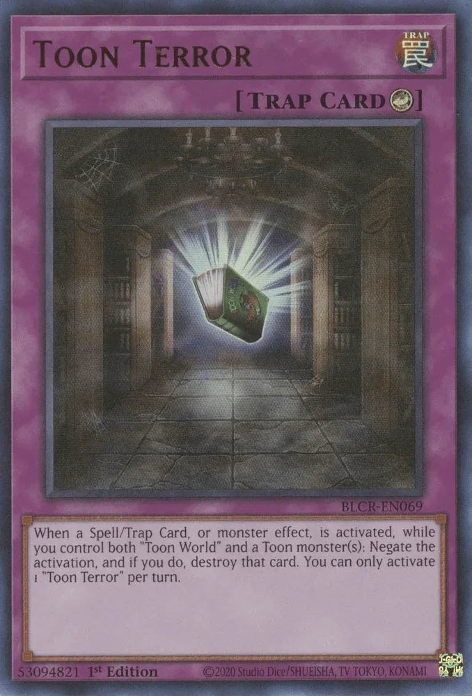 1st Edition, Battles of Legend: Crystal Revenge, Counter Trap, Trap, Ultra Rare Toon Terror [BLCR-EN069] Ultra Rare - Trading Card World