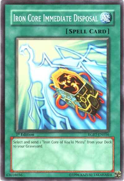 1st Edition, Common, Normal Spell, Raging Battle, Spell, Unlimited Iron Core Immediate Disposal [RGBT-EN056] Common - Trading Card World
