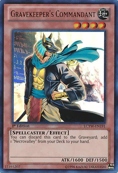 1st Edition, Earth, Effect Monster, Legendary Collection 3: Yugi's World, Spellcaster, Ultra Rare, Unlimited Gravekeeper's Commandant [LCYW-EN191] Ultra Rare - Trading Card World