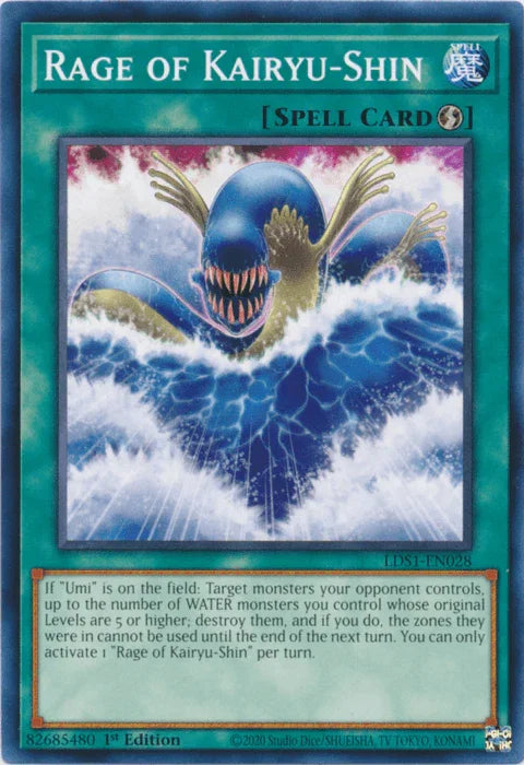 1st Edition, Common, Legendary Duelists: Season 1, Quick Play Spell, Spell Rage of Kairyu-Shin [LDS1-EN028] Common - Trading Card World