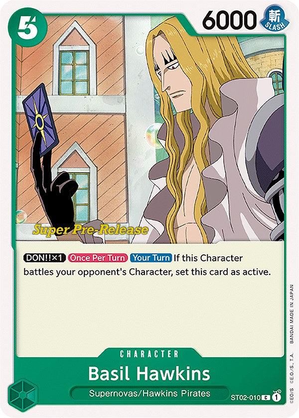 Character, Common, Hawkins Pirates, Starter Decks, Super Pre-Release Starter Deck: Worst Generation, Supernovas Basil Hawkins [Super Pre-Release Starter Deck: Worst Generation] - Trading Card World