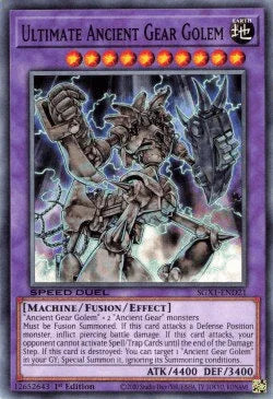1st Edition, Common, Earth, Fusion/Effect Monster, Machine, Speed Duel GX: Duel Academy Box Ultimate Ancient Gear Golem [SGX1-END21] Common - Trading Card World