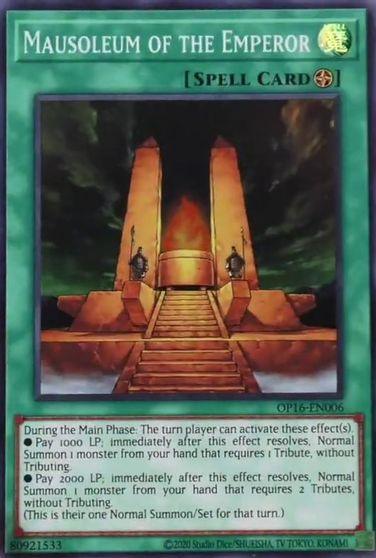Field Spell, OTS Tournament Pack 16, Spell, Super Rare, Unlimited Mausoleum of the Emperor [OP16-EN006] Super Rare - Trading Card World