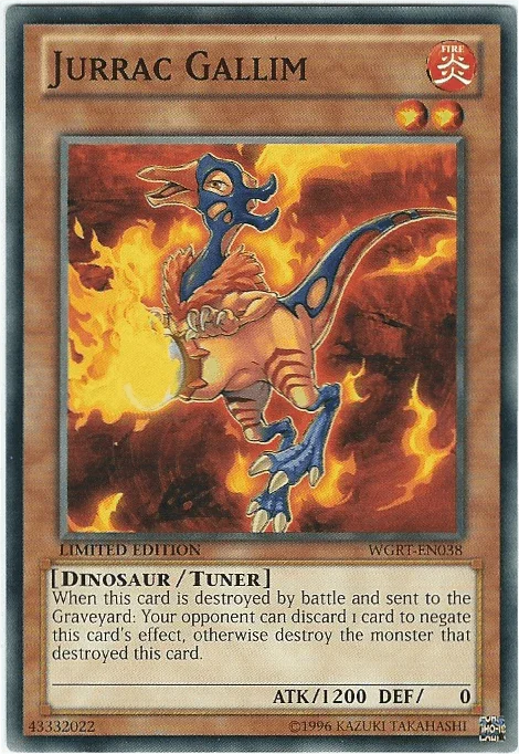 Battle Pack 2: War of the Giants Reinforcements, Common, Fire, Limited, Tuner/Effect Monster Jurrac Gallim [WGRT-EN038] Common - Trading Card World