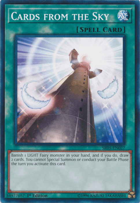 1st Edition, Common, Normal Spell, Spell, Structure Deck: Wave of Light Cards from the Sky [SR05-EN027] Common - Trading Card World