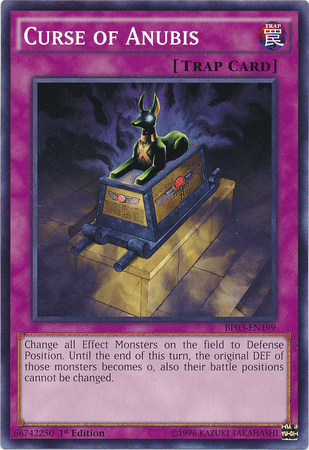 1st Edition, Battle Pack 3: Monster League, Common, Normal Trap, Trap Curse of Anubis [BP03-EN199] Common - Trading Card World