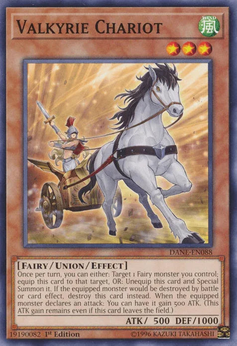 1st Edition, Common, Dark Neostorm, Fairy, Union/Effect Monster, Unlimited, Wind Valkyrie Chariot [DANE-EN088] Common - Trading Card World