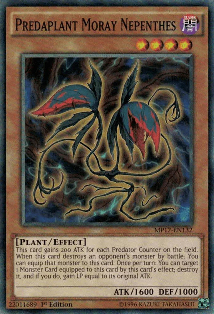 1st Edition, 2017 Mega-Tins Mega Pack, Common, Dark, Effect Monster, Plant Predaplant Moray Nepenthes [MP17-EN132] Common - Trading Card World