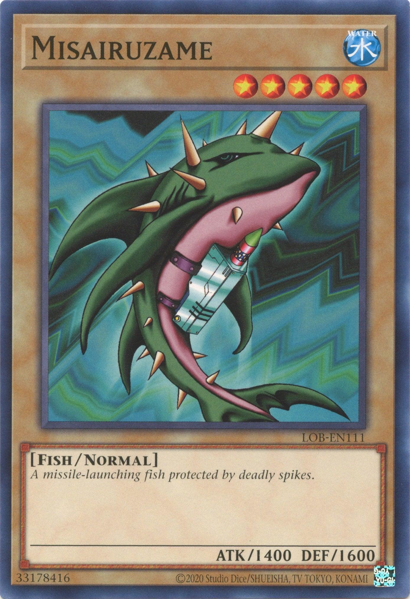 Common, Fish, Legend of Blue Eyes White Dragon (25th Anniversary Edition), Normal Monster, Unlimited, Water Misairuzame (25th Anniversary) [LOB-EN111] Common - Trading Card World