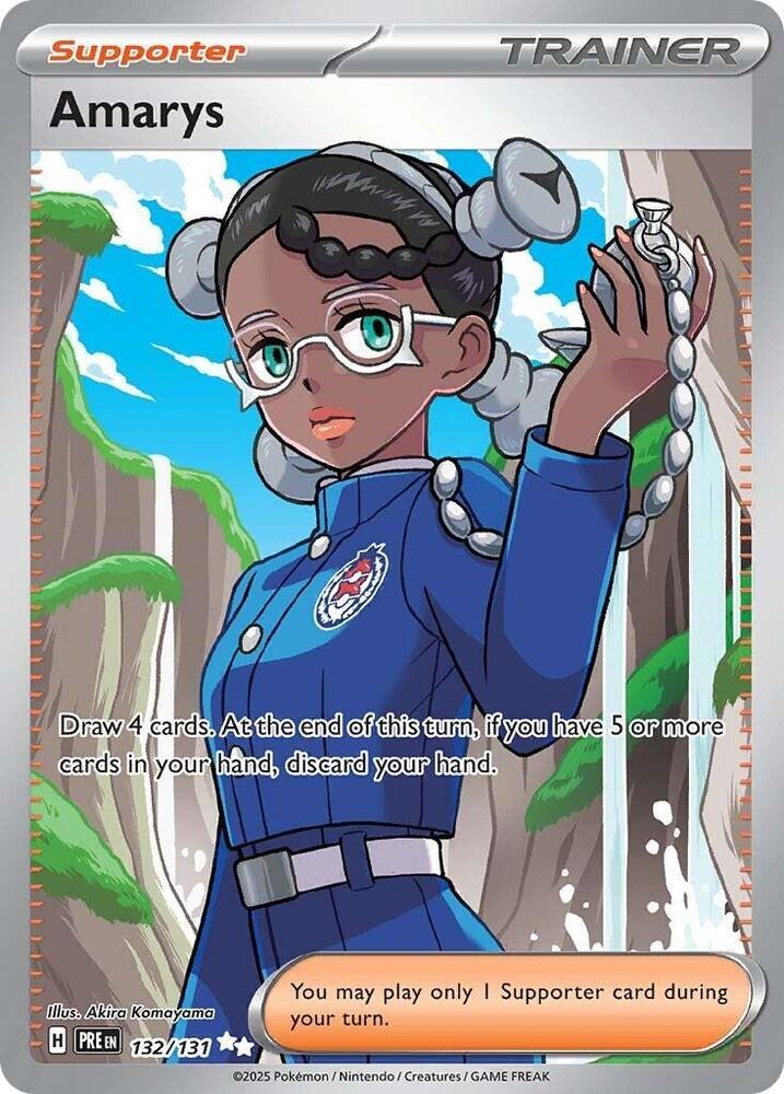 132, Holofoil, Scarlet & Violet: Prismatic Evolutions, Supporter, Ultra Rare Amarys (132/131) [Scarlet & Violet: Prismatic Evolutions] - Trading Card World