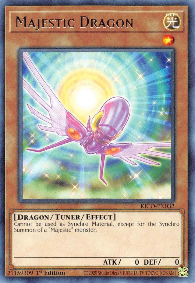 1st Edition, Dragon, King's Court, Light, Rare, Tuner/Effect monster Majestic Dragon [KICO-EN032] Rare - Trading Card World