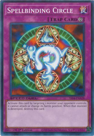 1st Edition, Common, Continuous Trap, Speed Duel: Match of the Millennium, Trap Spellbinding Circle [SS04-ENA28] Common - Trading Card World