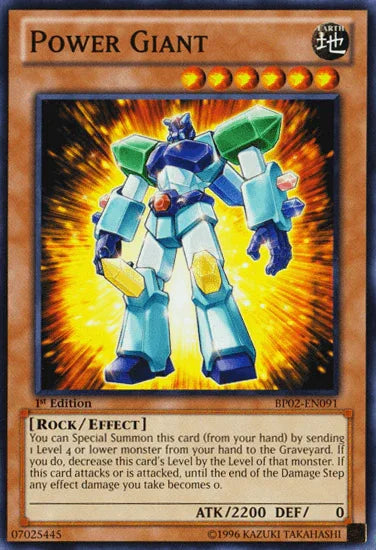 1st Edition, Battle Pack 2: War of the Giants, Common, Earth, Effect Monster, Rock, Unlimited Power Giant [BP02-EN091] Common - Trading Card World