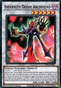 1st Edition, Dark, Fiend, Phantom Rage, Super Rare, Synchro/Effect Monster Infernity Doom Archfiend [PHRA-EN037] Super Rare - Trading Card World