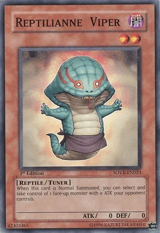 1st Edition, Common, Dark, Reptile, Stardust Overdrive, Tuner Monster, Unlimited Reptilianne Viper [SOVR-EN023] Common - Trading Card World