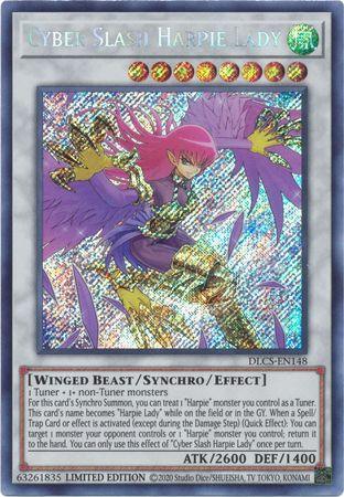 Dragons of Legend: The Complete Series, Limited, Secret Rare, Synchro/Effect Monster, Wind, Winged Beast Cyber Slash Harpie Lady [DLCS-EN148] Secret Rare - Trading Card World