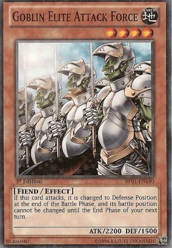 1st Edition, Battle Pack: Epic Dawn, Earth, Effect Monster, Fiend, Starfoil Rare, Unlimited Goblin Elite Attack Force [BP01-EN140] Starfoil Rare - Trading Card World