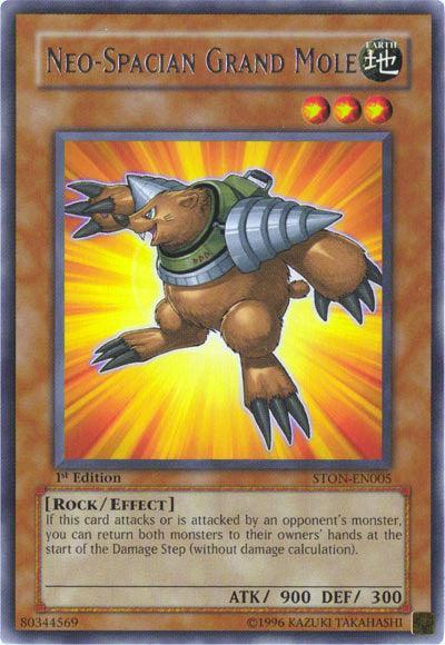1st Edition, Earth, Effect Monster, Rare, Rock, Strike of Neos, Unlimited Neo-Spacian Grand Mole [STON-EN005] Rare - Trading Card World