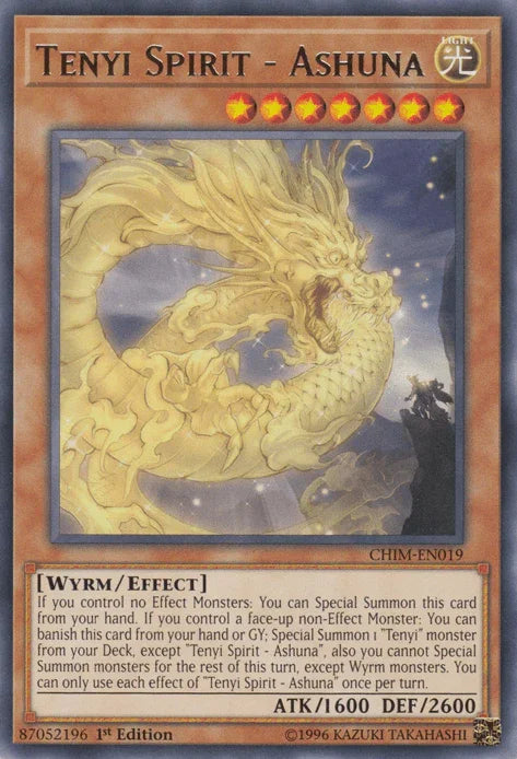 1st Edition, Chaos Impact, Effect Monster, Light, Rare, Unlimited, Wyrm Tenyi Spirit - Ashuna [CHIM-EN019] Rare - Trading Card World