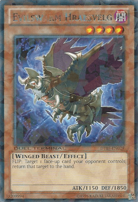 Dark, Duel Terminal 7, Effect Monster, Limited, Rare, Winged Beast Evilswarm Hraesvelg [DT07-EN029] Rare - Trading Card World