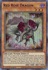 1st Edition, Dark, Dragon, Legendary Duelists: Season 2, Tuner/Effect Monster, Ultra Rare Red Rose Dragon (Green) [LDS2-EN108] Ultra Rare - Trading Card World