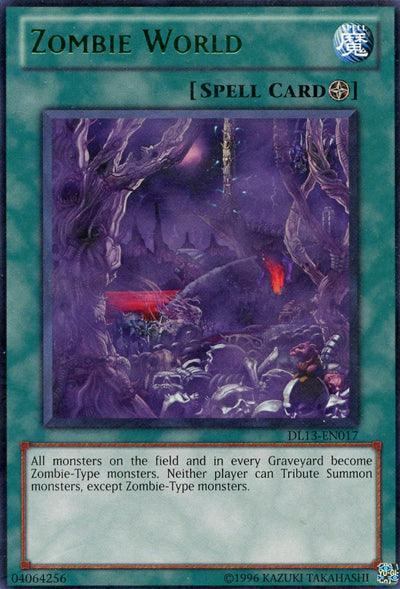 Duelist League Promo, Field Spell, Rare, Spell, Unlimited Zombie World (Green) [DL13-EN017] Rare - Trading Card World