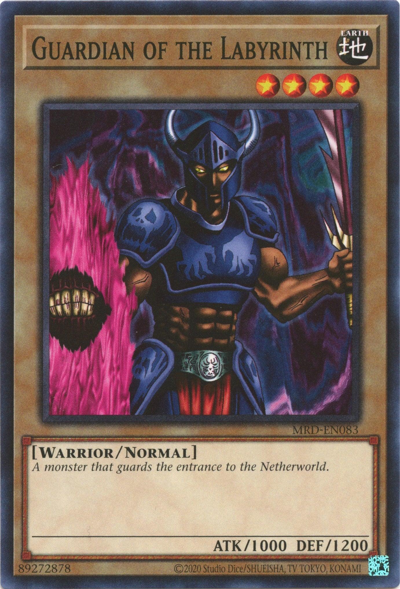Common, Earth, Metal Raiders (25th Anniversary Edition), Normal Monster, Unlimited, Warrior Guardian of the Labyrinth (25th Anniversary) [MRD-EN083] Common - Trading Card World