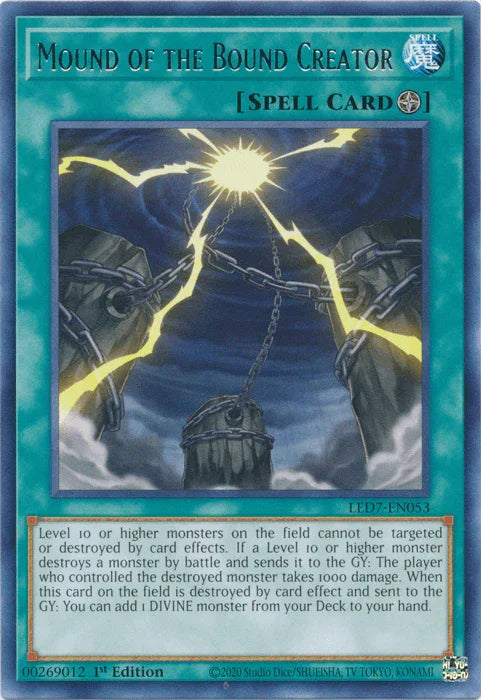 1st Edition, Field Spell, Legendary Duelists: Rage of Ra, Rare, Spell, Unlimited Mound of the Bound Creator [LED7-EN053] Rare - Trading Card World