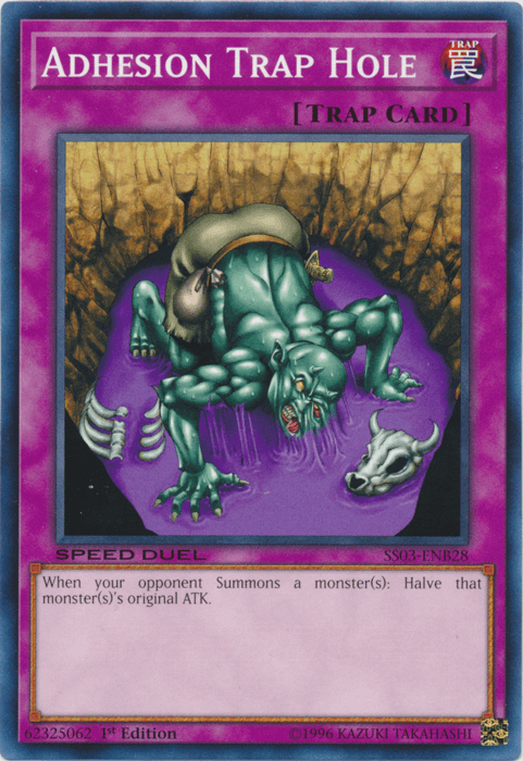 1st Edition, Common, Normal Trap, Speed Duel: Ultimate Predators, Trap Adhesion Trap Hole [SS03-ENB28] Common - Trading Card World