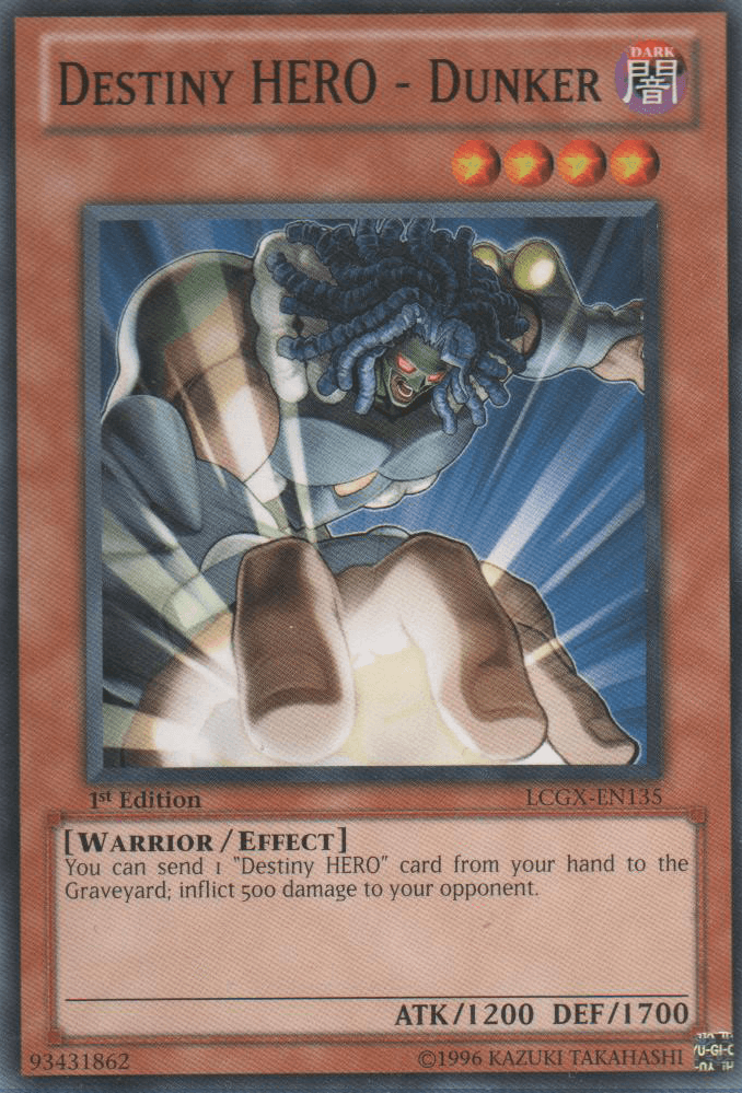 1st Edition, Common, Dark, Effect Monster, Legendary Collection 2, Unlimited, Warrior Destiny HERO - Dunker [LCGX-EN135] Common - Trading Card World