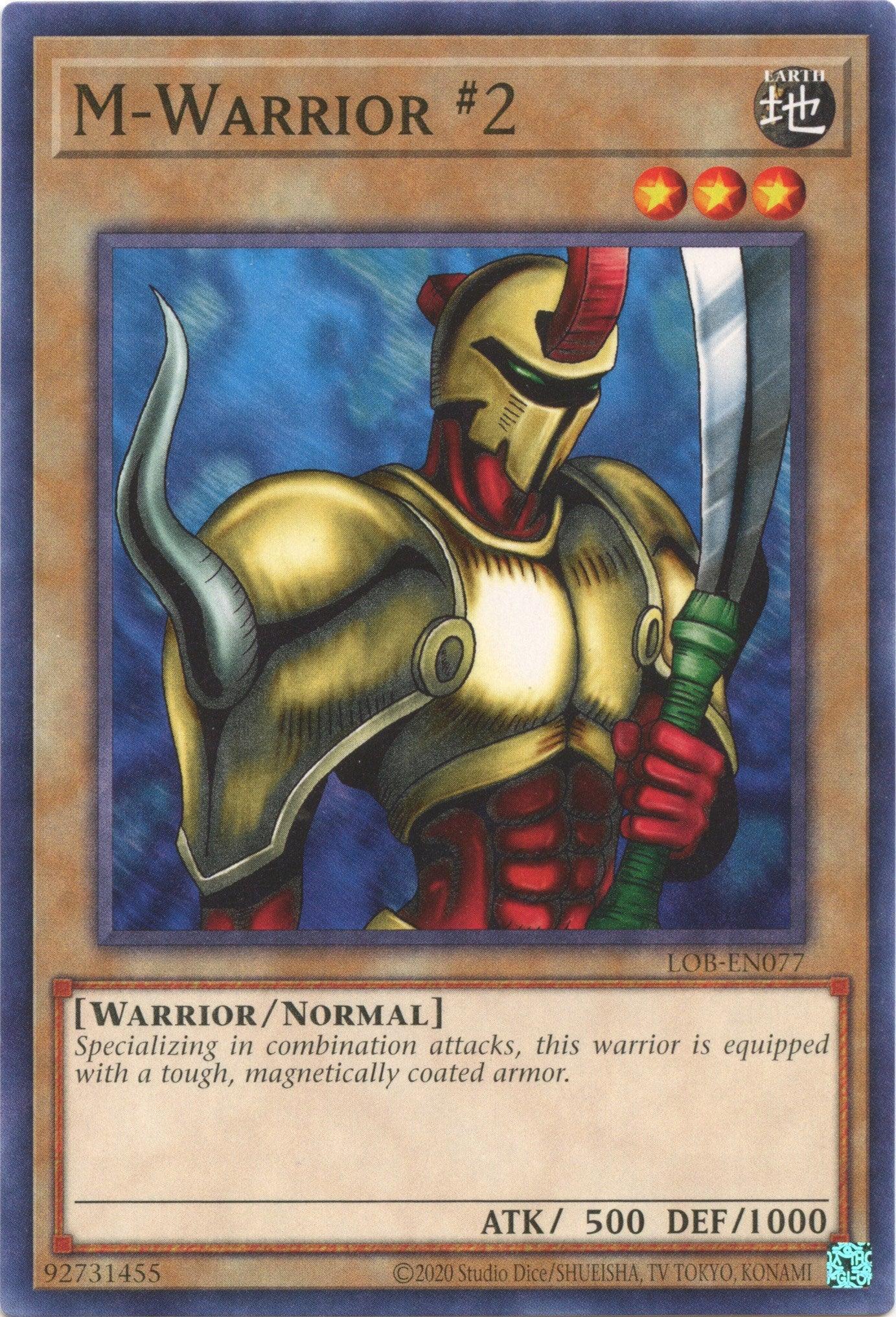 Common, Earth, Legend of Blue Eyes White Dragon (25th Anniversary Edition), Normal Monster, Unlimited, Warrior M-Warrior #2 (25th Anniversary) [LOB-EN077] Common - Trading Card World