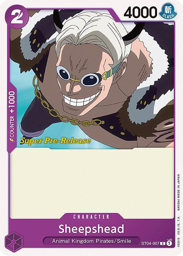 Animal Kingdom Pirates, Character, Common, Smile, Starter Decks, Super Pre-Release Starter Deck: Animal Kingdom Pirates Sheepshead [Super Pre-Release Starter Deck: Animal Kingdom Pirates] - Trading Card World