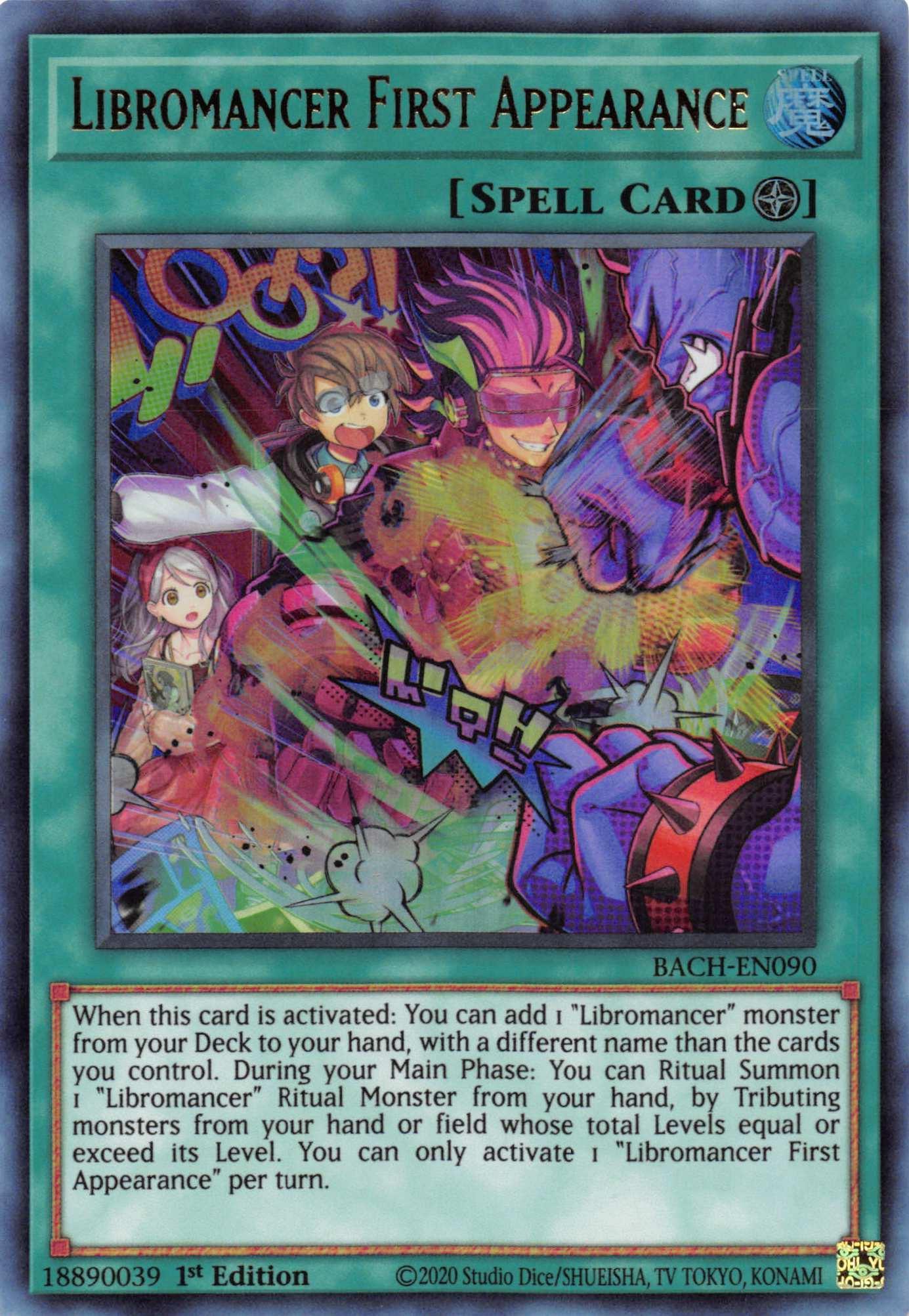 1st Edition, Battle of Chaos, Field Spell, Spell, Ultra Rare Libromancer First Appearance [BACH-EN090] Ultra Rare - Trading Card World