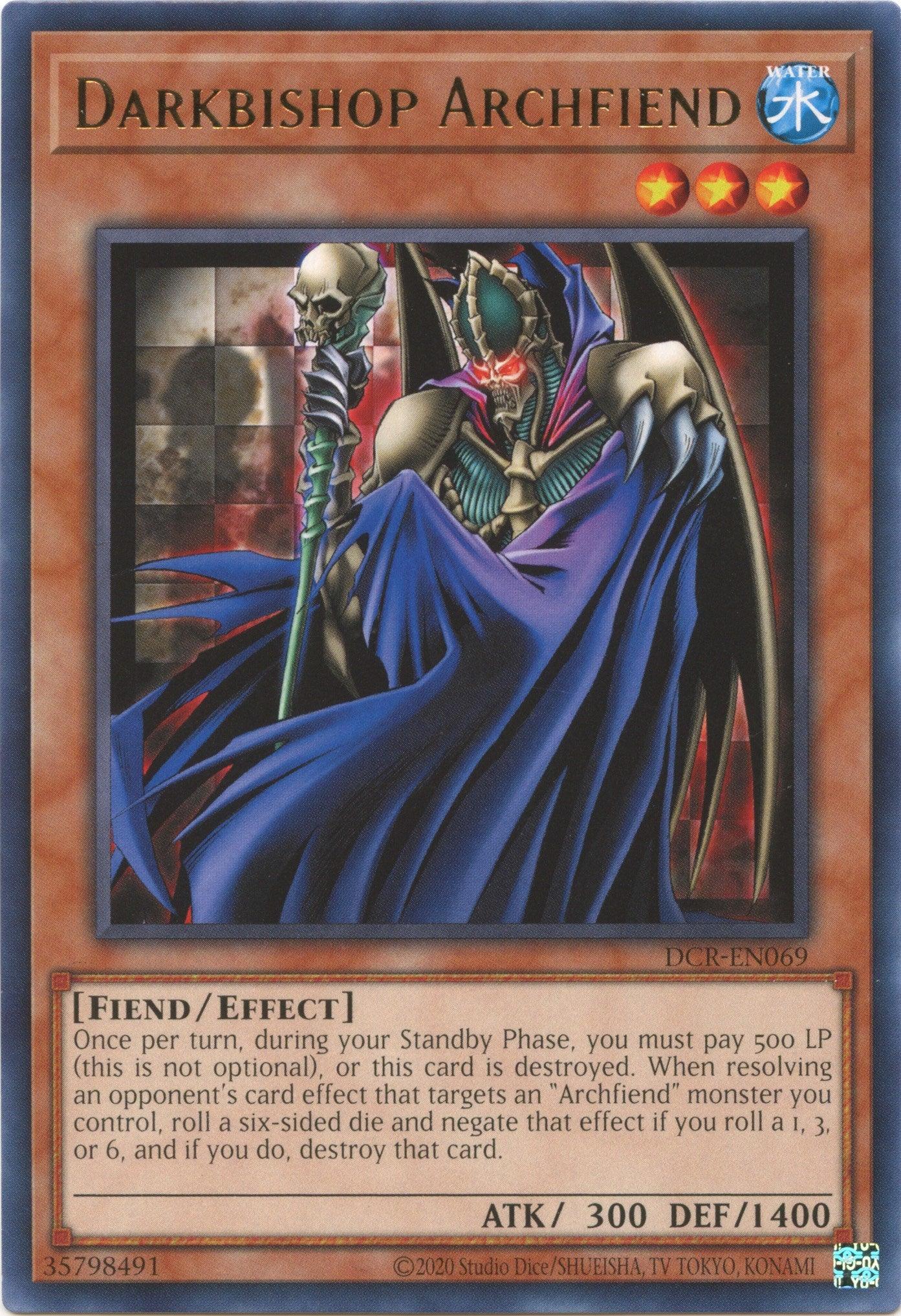Dark Crisis (25th Anniversary Edition), Effect Monster, Fiend, Rare, Unlimited, Water Darkbishop Archfiend (25th Anniversary) [DCR-EN069] Rare - Trading Card World